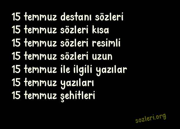 15 Temmuz