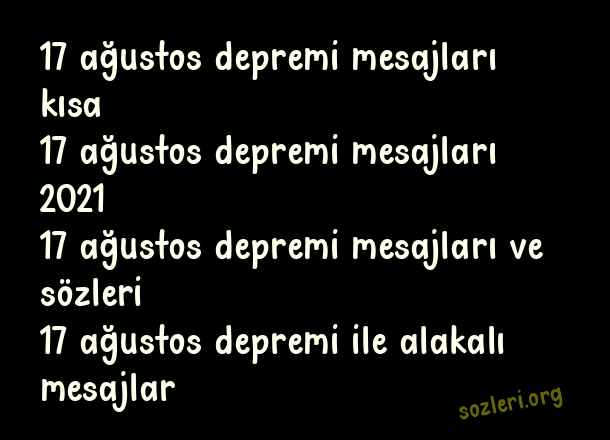 17 Ağustos Depremi