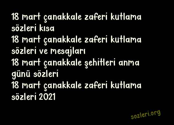 18 Mart Çanakkale Zaferi Kutlama