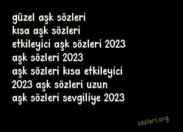 2023 Aşk