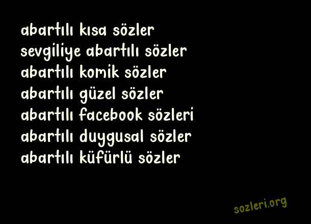 Abartılı Sözler