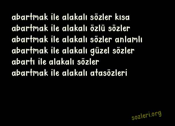 Abartmak