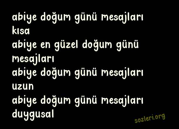 Abiye Doğum Günü