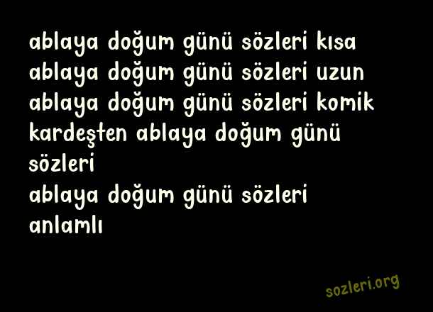 Ablaya Doğum Günü