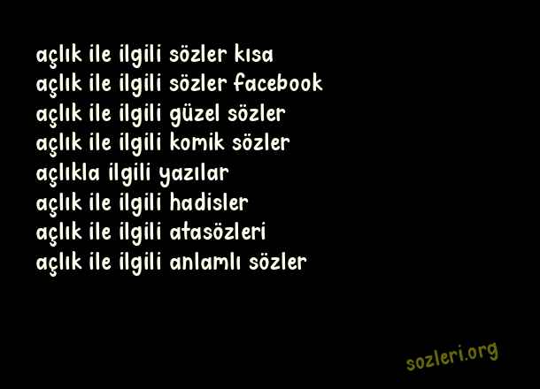 Açlık
