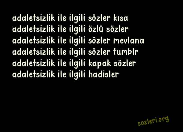 Adaletsizlik