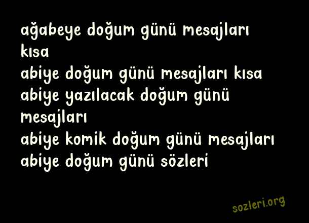 Ağabeye Doğum Günü