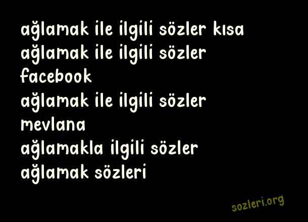Ağlamak