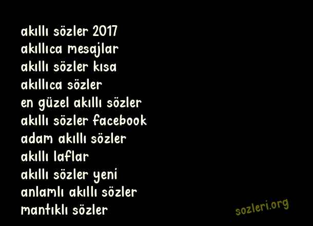 Akıllı Sözler