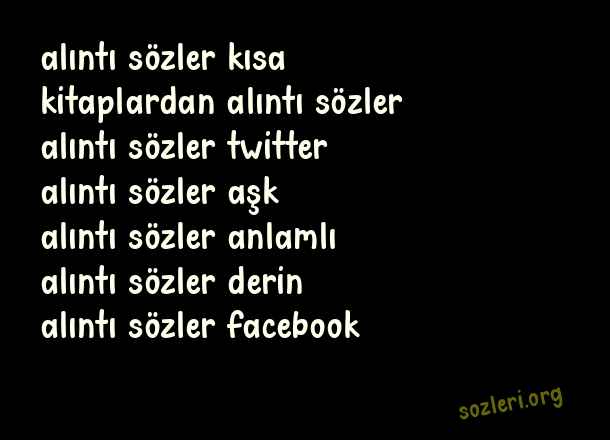 Alıntı Sözler