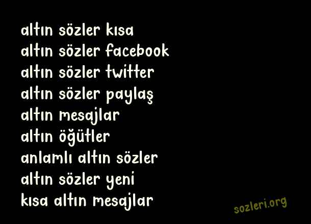 Altın Sözler