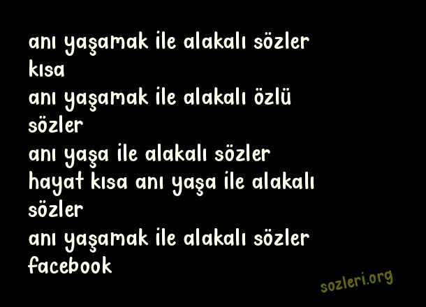 Anı Yaşamak