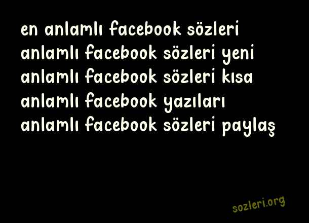 Anlamlı Facebook