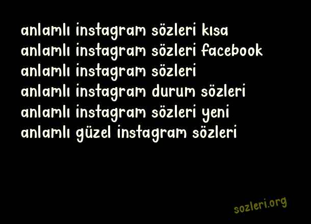 Anlamlı İnstagram