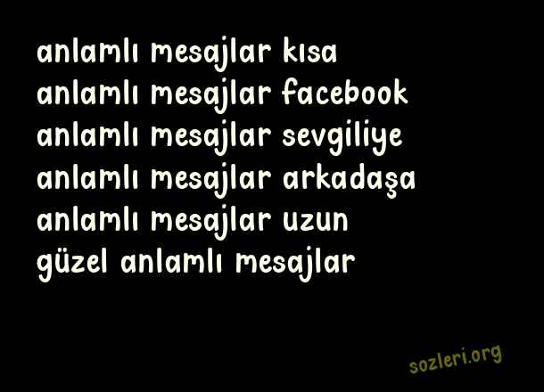 Anlamlı Mesajlar