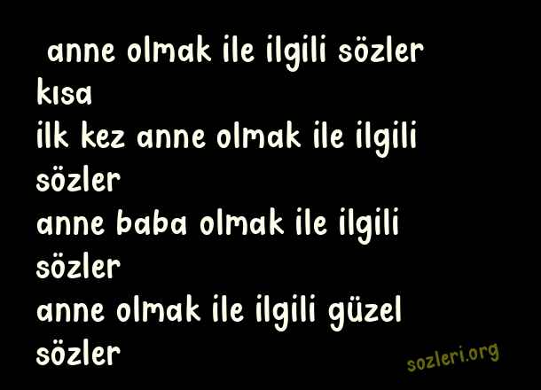 Anne Olmak