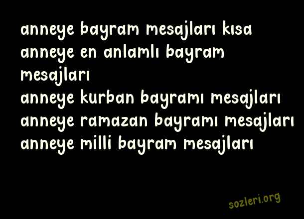 Anneye Bayram