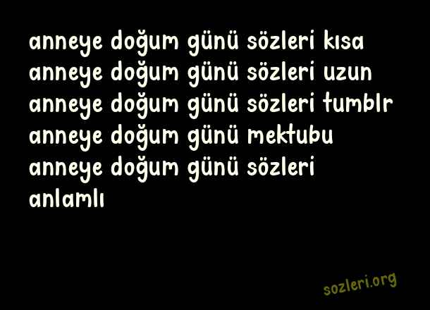 Anneye Doğum Günü