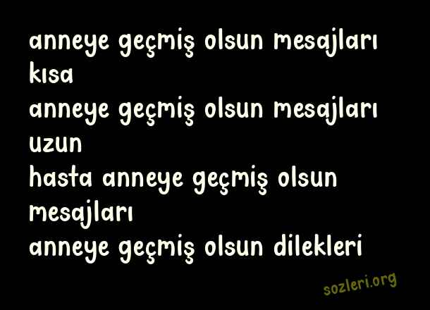 Anneye Geçmiş Olsun