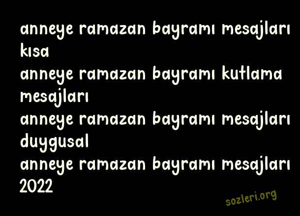 Anneye Ramazan Bayramı