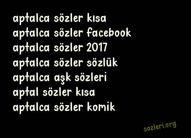 Aptalca Sözler