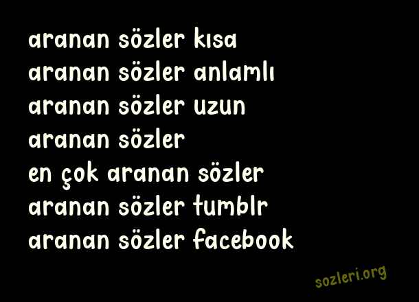 Aranan Sözler