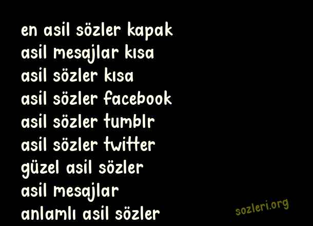 Asil Sözler