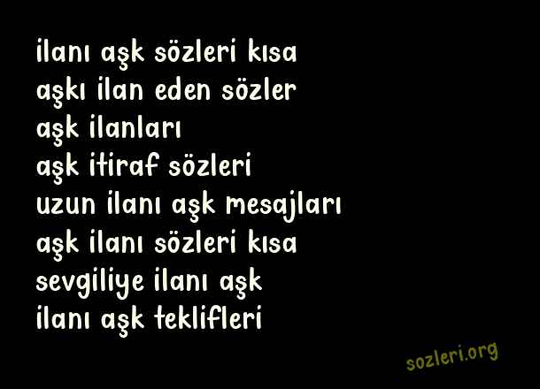 Aşk İlanı