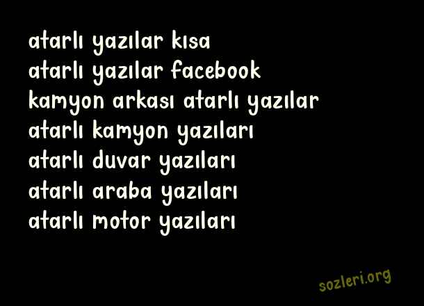 Atarlı Yazılar