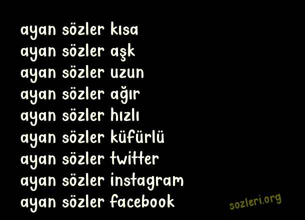 Ayan Sözler