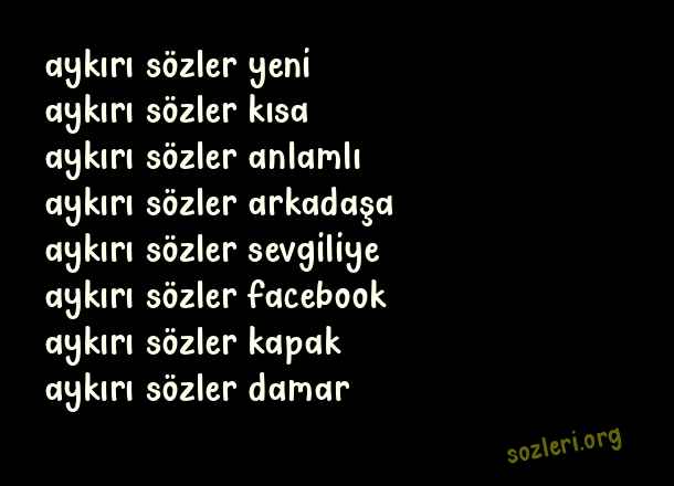 Aykırı Sözler