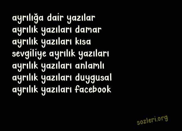 Ayrılık Yazıları