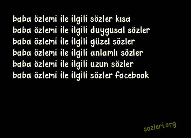 Baba Özlemi