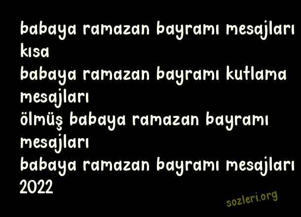 Babaya Ramazan Bayramı