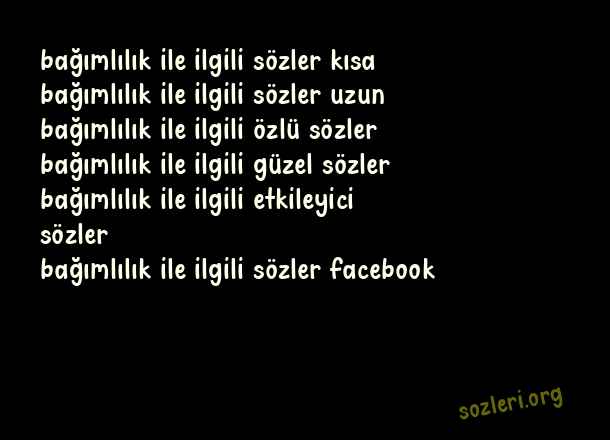 Bağımlılık