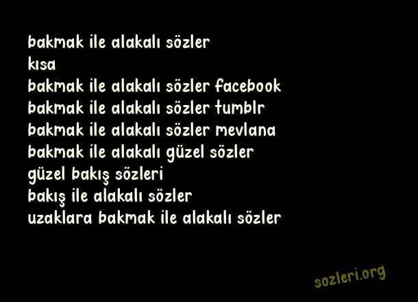 Bakmak