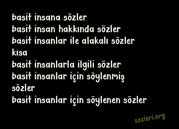Basit İnsanlar