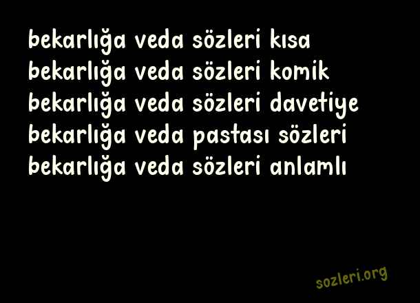 Bekarlığa Veda