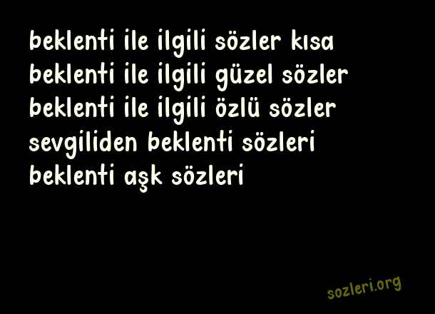 Beklenti