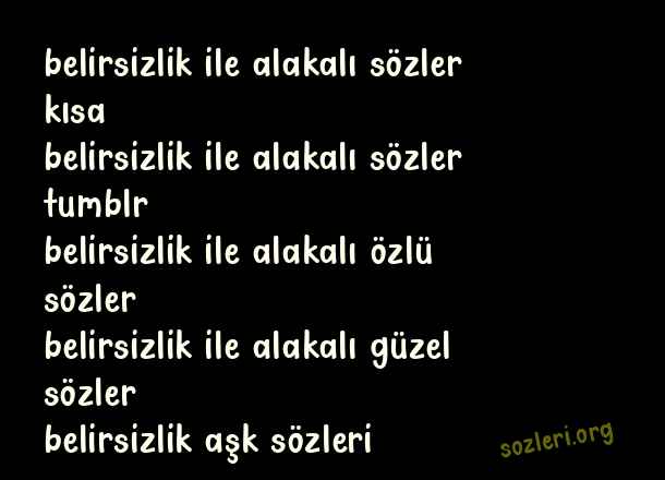 Belirsizlik