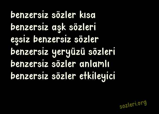 Benzersiz Sözler
