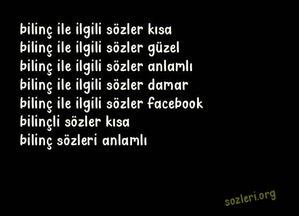Bilinç