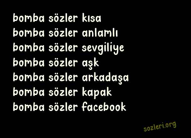 Bomba Sözler