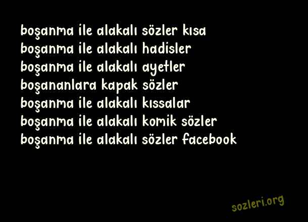 Boşanmak