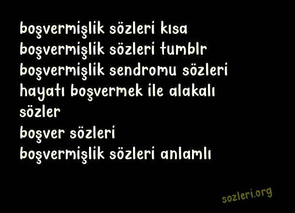 Boşvermişlik