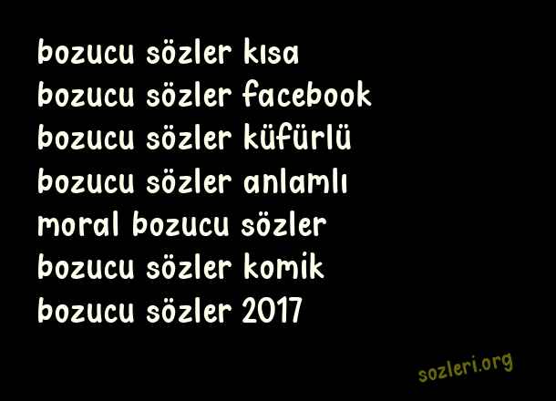 Bozucu Sözler