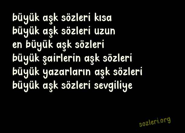 Büyük Aşk