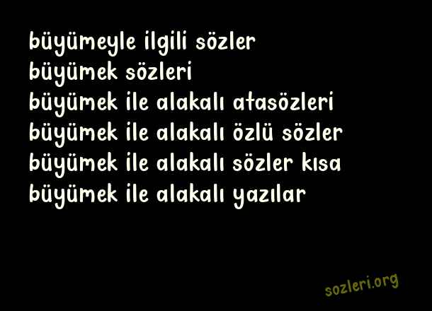 Büyümek