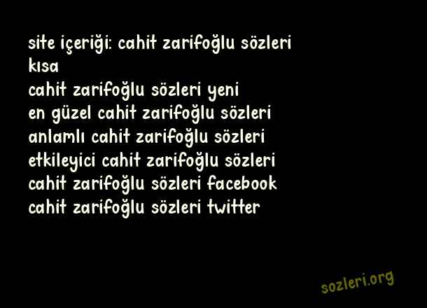 Cahit Zarifoğlu