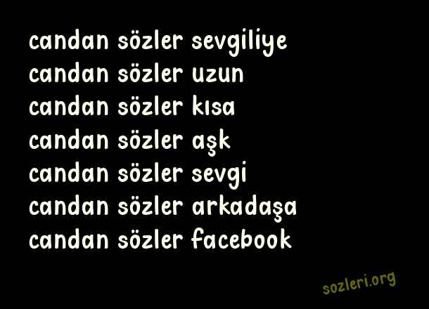 Candan Sözler